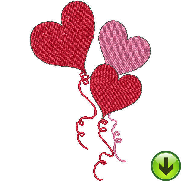 Heart Balloons Embroidery Design | DOWNLOAD