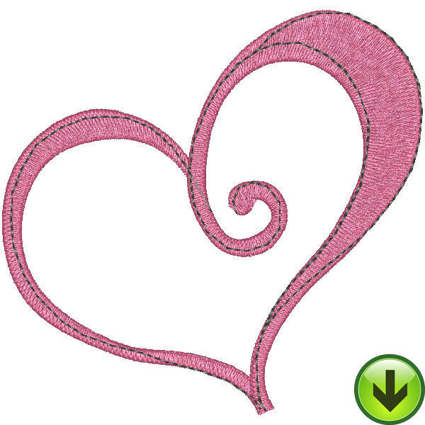 Pink Heart Embroidery Design | DOWNLOAD