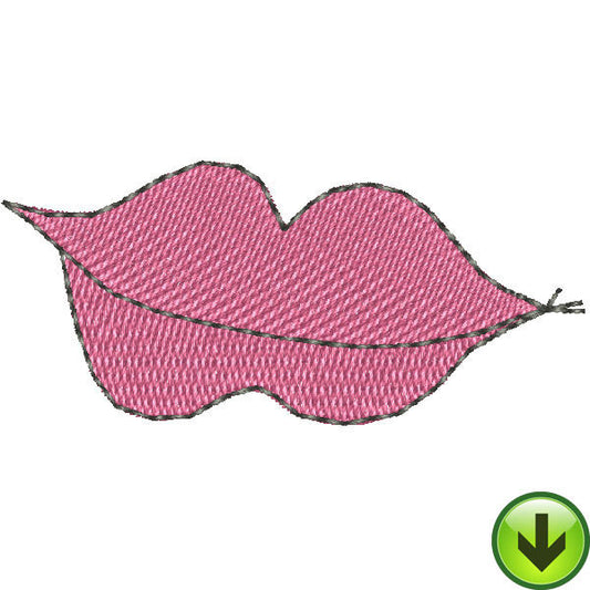 Pink Lips Embroidery Design | DOWNLOAD