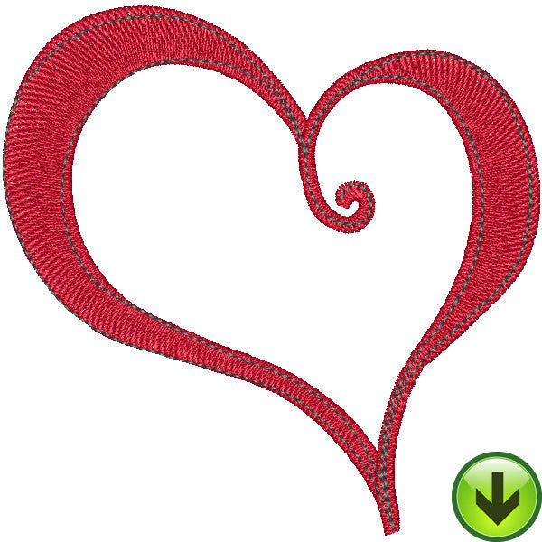Red Heart Embroidery Design | DOWNLOAD