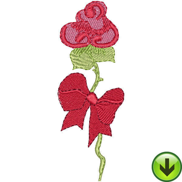 Rose Bow Embroidery Design | DOWNLOAD