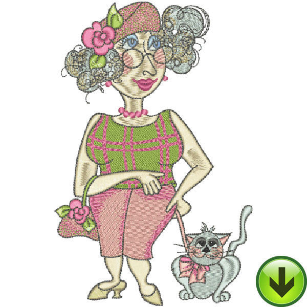 Cat Ladies Embroidery Machine Design Collection