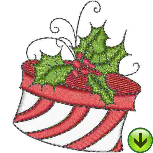 Holly Hat Box Embroidery Design | DOWNLOAD