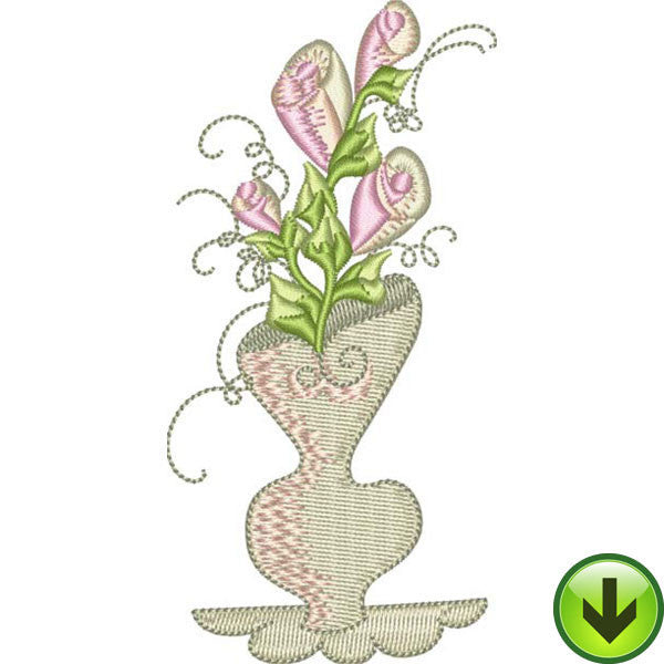 Shapely Vase Embroidery Design | DOWNLOAD