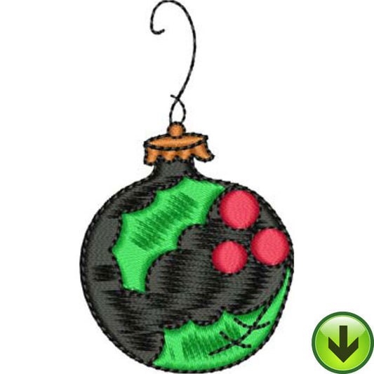 Holly Ball Embroidery Design | DOWNLOAD