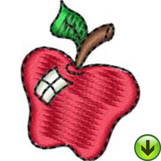 Shiny Apple Embroidery Design | DOWNLOAD