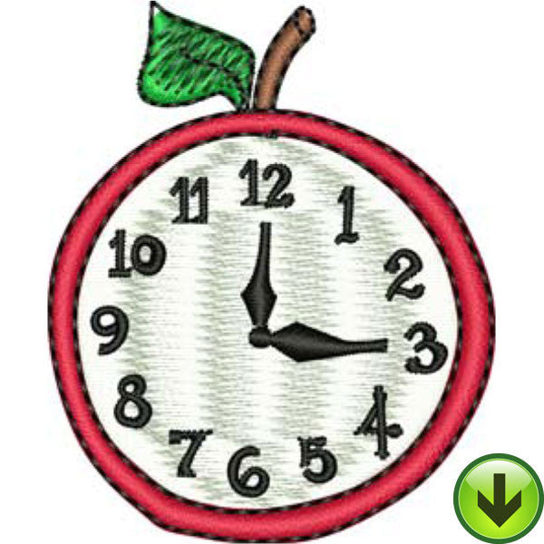 Three O' Clock Embroidery Design | DOWNLOAD