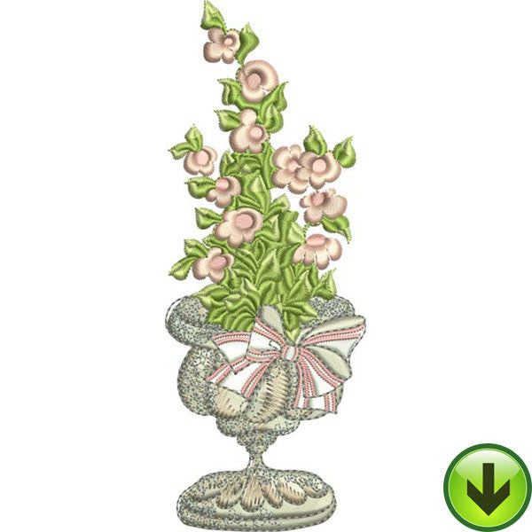 Pink Pot Embroidery Design | DOWNLOAD