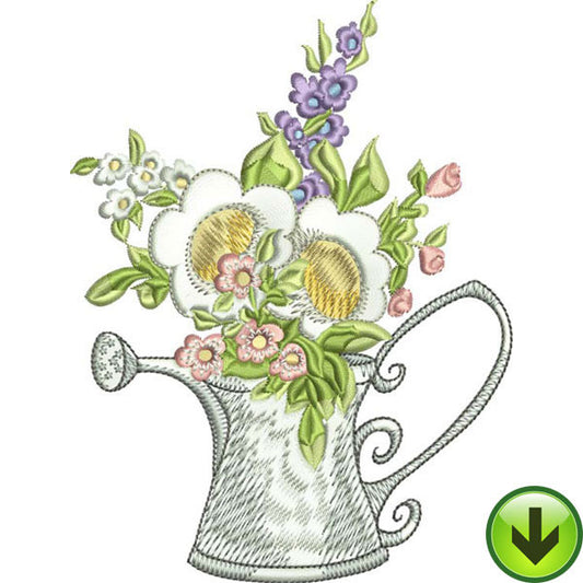 Watering Can Embroidery Design | DOWNLOAD