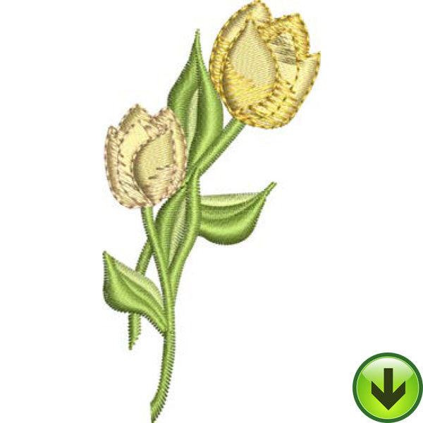 Two Tulips Embroidery Design | DOWNLOAD