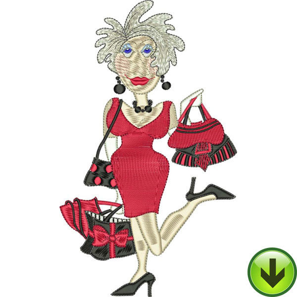 Bag Lady Embroidery Design | DOWNLOAD