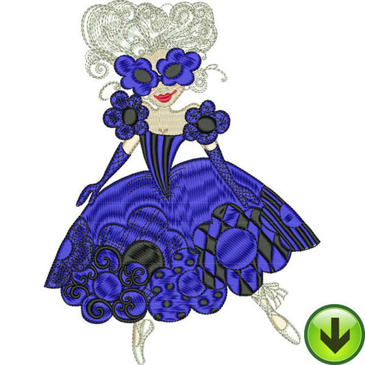 Blue Daisy Dancer Embroidery Design | DOWNLOAD