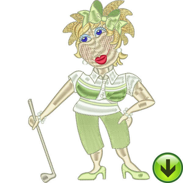 You Golf Girl! 2 Embroidery Machine Design Collection
