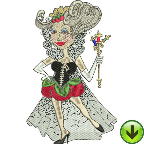 Queen Zippina Embroidery Design | DOWNLOAD