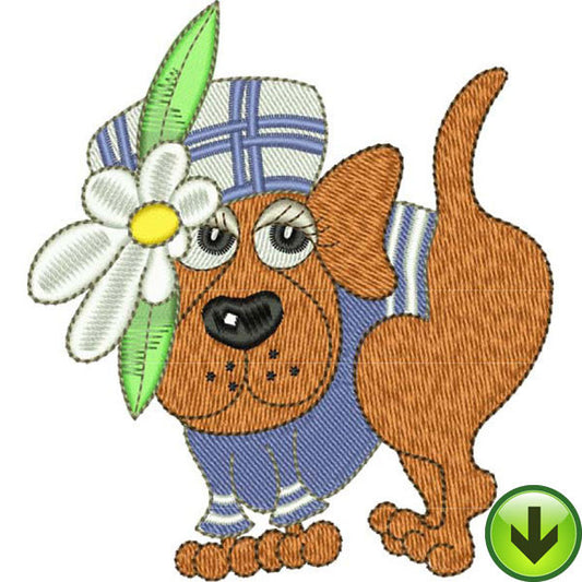 Plaid Pup Embroidery Design | DOWNLOAD
