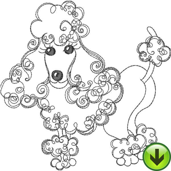 Perm Pooch Embroidery Design | DOWNLOAD