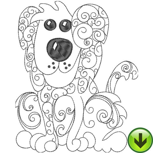 Sophie Scroll Embroidery Design | DOWNLOAD
