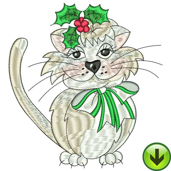 Cutie Kitty Embroidery Design | DOWNLOAD