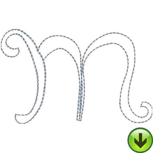 m Lower Case Embroidery Design | DOWNLOAD