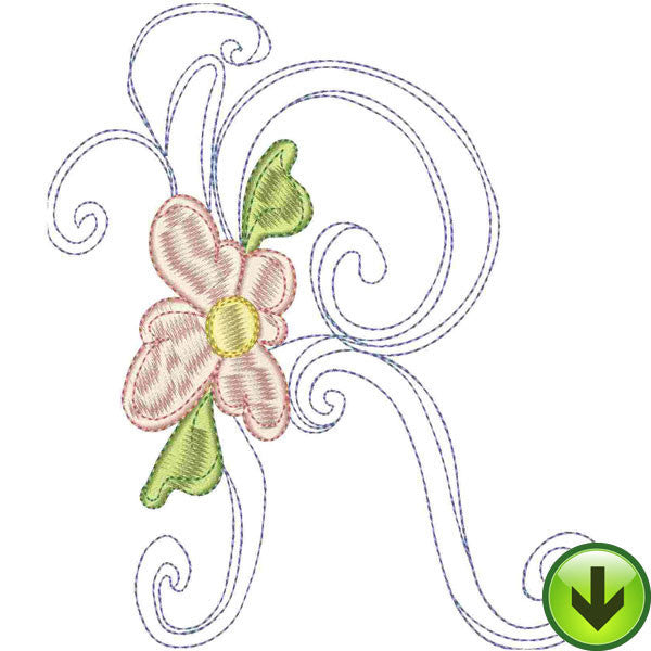 R Upper Case Embroidery Design | DOWNLOAD