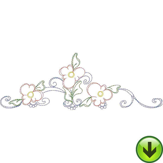 TriDaisy Crown Embroidery Design | DOWNLOAD