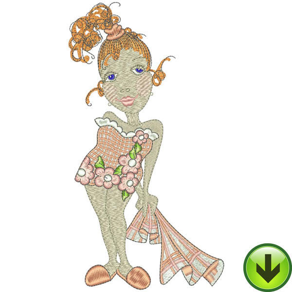Pretty Pouty Embroidery Design | DOWNLOAD