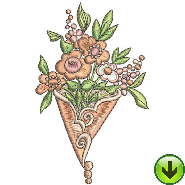 Posie Sconce Embroidery Design | DOWNLOAD