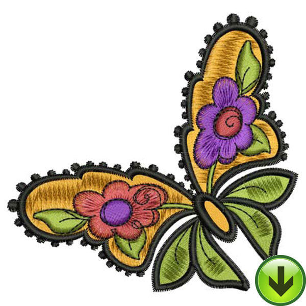 Flower Flight Embroidery Design | DOWNLOAD