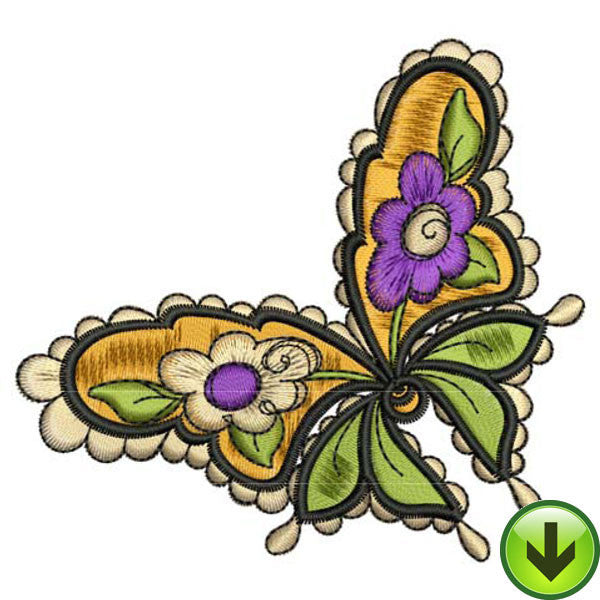 Flutter Fleur Embroidery Design | DOWNLOAD