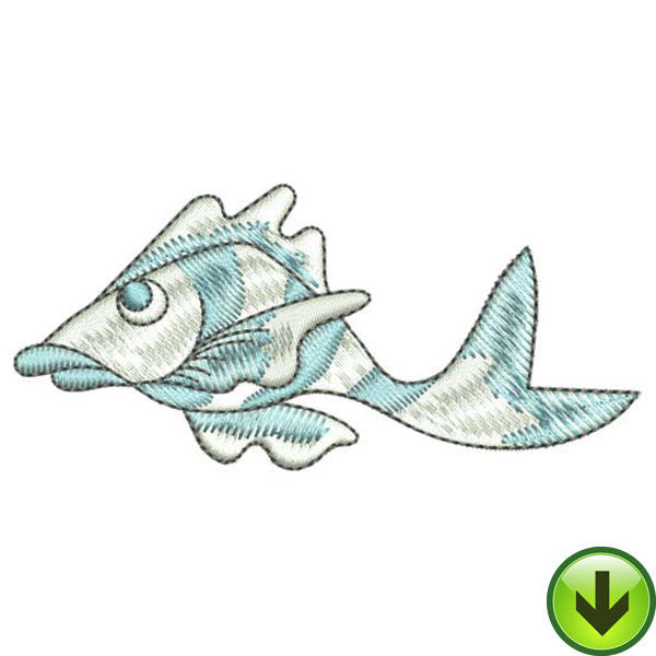 Disgusted Fish Embroidery Design | DOWNLOAD