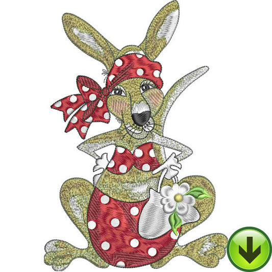 Lady Roo Embroidery Design | DOWNLOAD