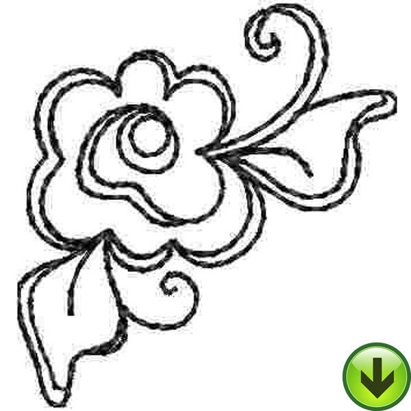 Lady with Flowers D Embroidery Design | DOWNLOAD