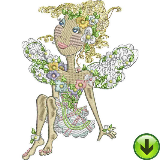 Plaid Fairy Embroidery Design | DOWNLOAD