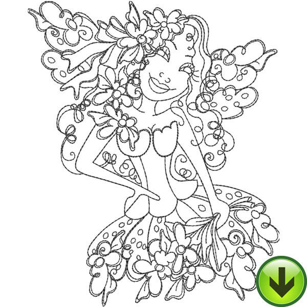Daisy Fairy Embroidery Design | DOWNLOAD