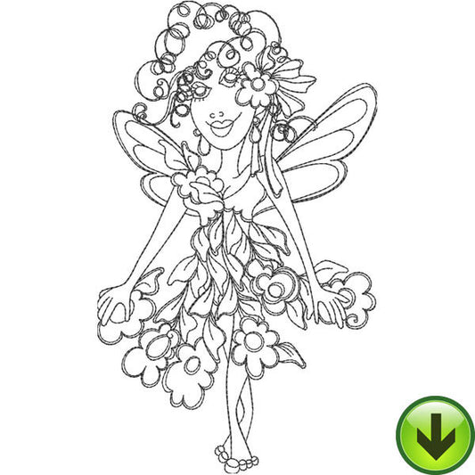 Floral Fairy Embroidery Design | DOWNLOAD