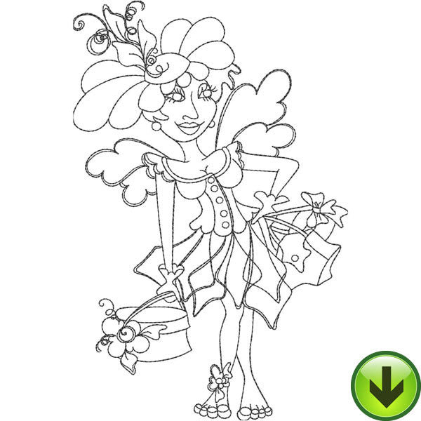 Millinery Fairy Embroidery Design | DOWNLOAD
