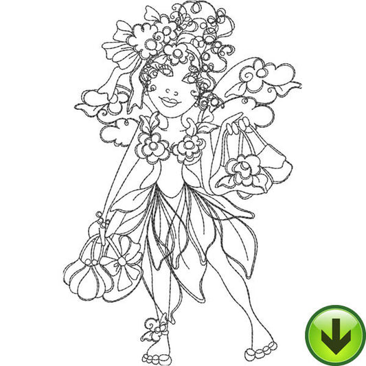 Purse Fairy Embroidery Design | DOWNLOAD