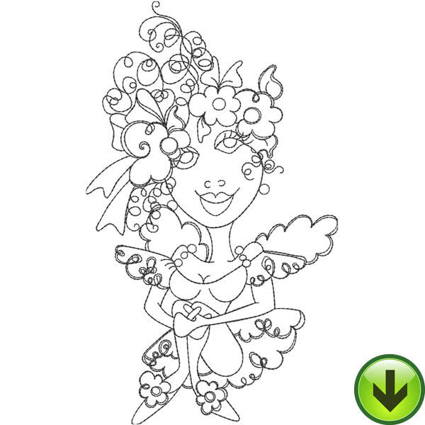 Sweet Fairy Embroidery Design | DOWNLOAD