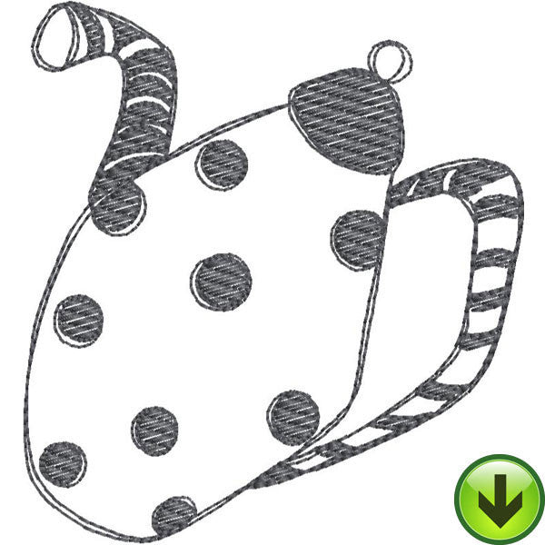 Stripe Dot Pot Fill Embroidery Design | DOWNLOAD