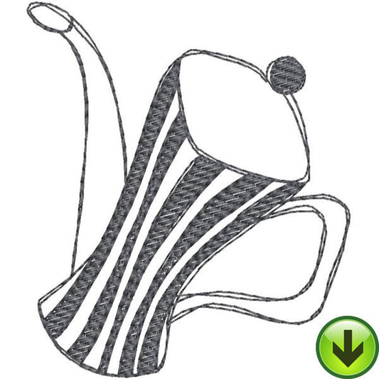 Stripe Skinny Pot Fill Full Embroidery Design | DOWNLOAD