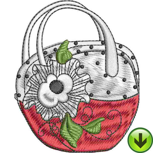 Bag Frilly Flower Embroidery Design | DOWNLOAD