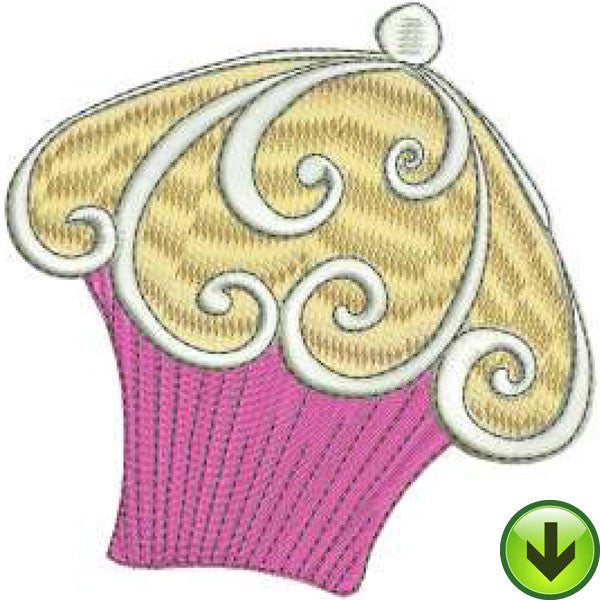 Scroll Cake Embroidery Design | DOWNLOAD