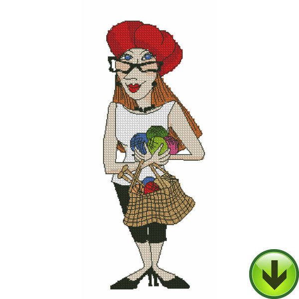 Yarn Lady Embroidery Design | DOWNLOAD