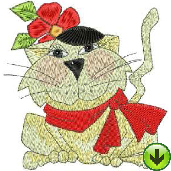 Spice Cats Filled Embroidery Machine Design Collection