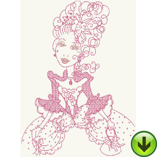 Queen Marie Antoinette Embroidery Design | DOWNLOAD