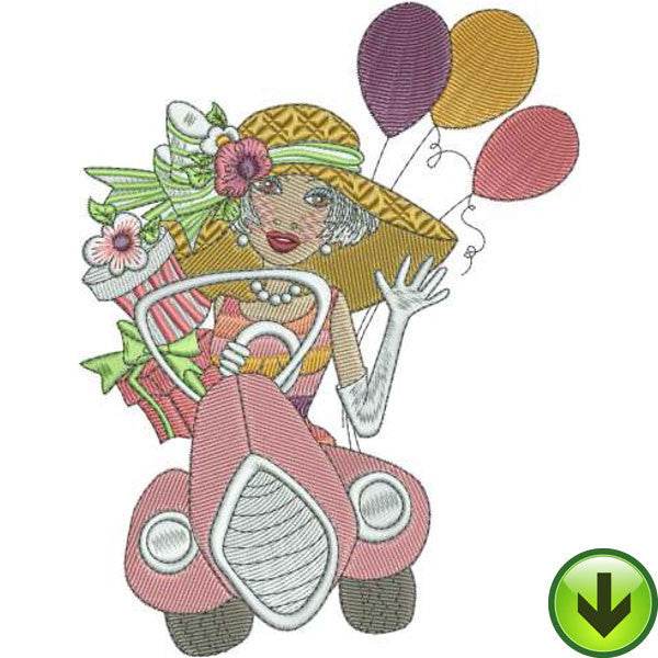 Go Party Embroidery Design | DOWNLOAD