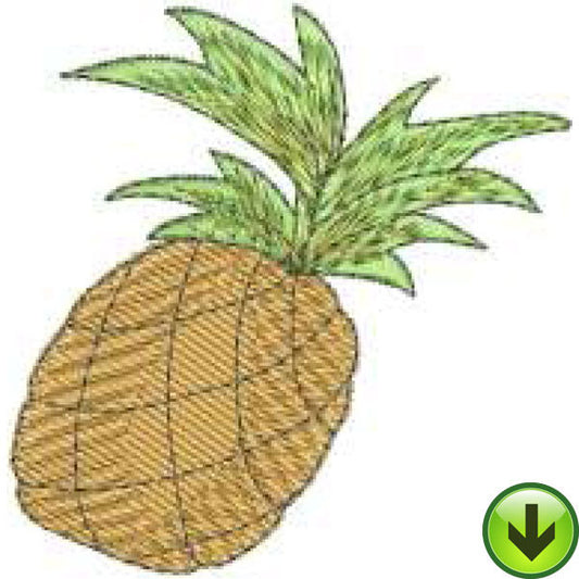 Happy Pineapple Embroidery Design | DOWNLOAD