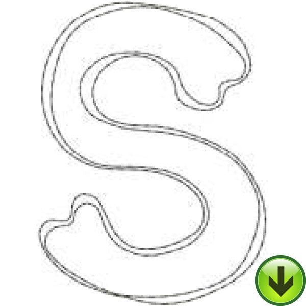 S - Applique Alphabet - Upper Case Embroidery Design | DOWNLOAD