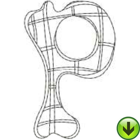 P - Doodle Alphabet - Upper Case Embroidery Design | DOWNLOAD