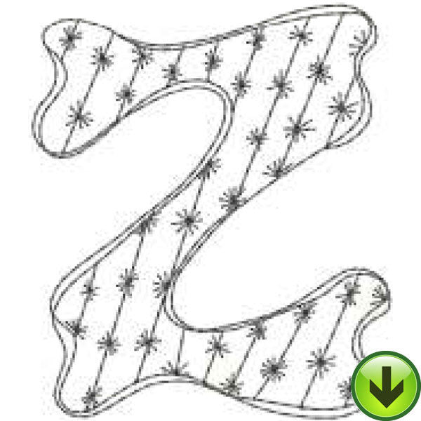Z - Doodle Alphabet - Upper Case Embroidery Design | DOWNLOAD